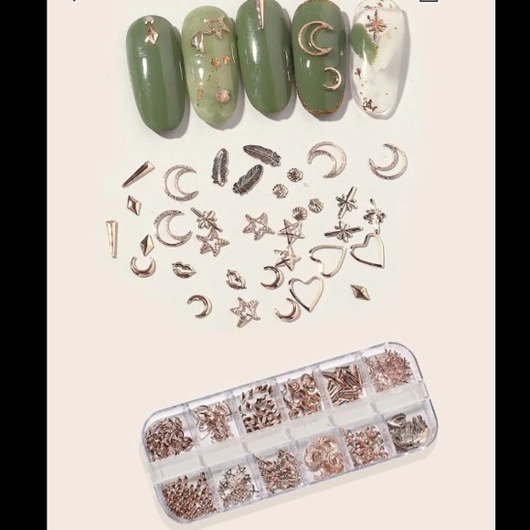 Other - Gold Nail Art Shapes in clear box